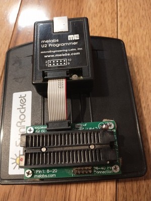 melabs U2 Programmer - USB interface with 8-40 ZIF Adapter
