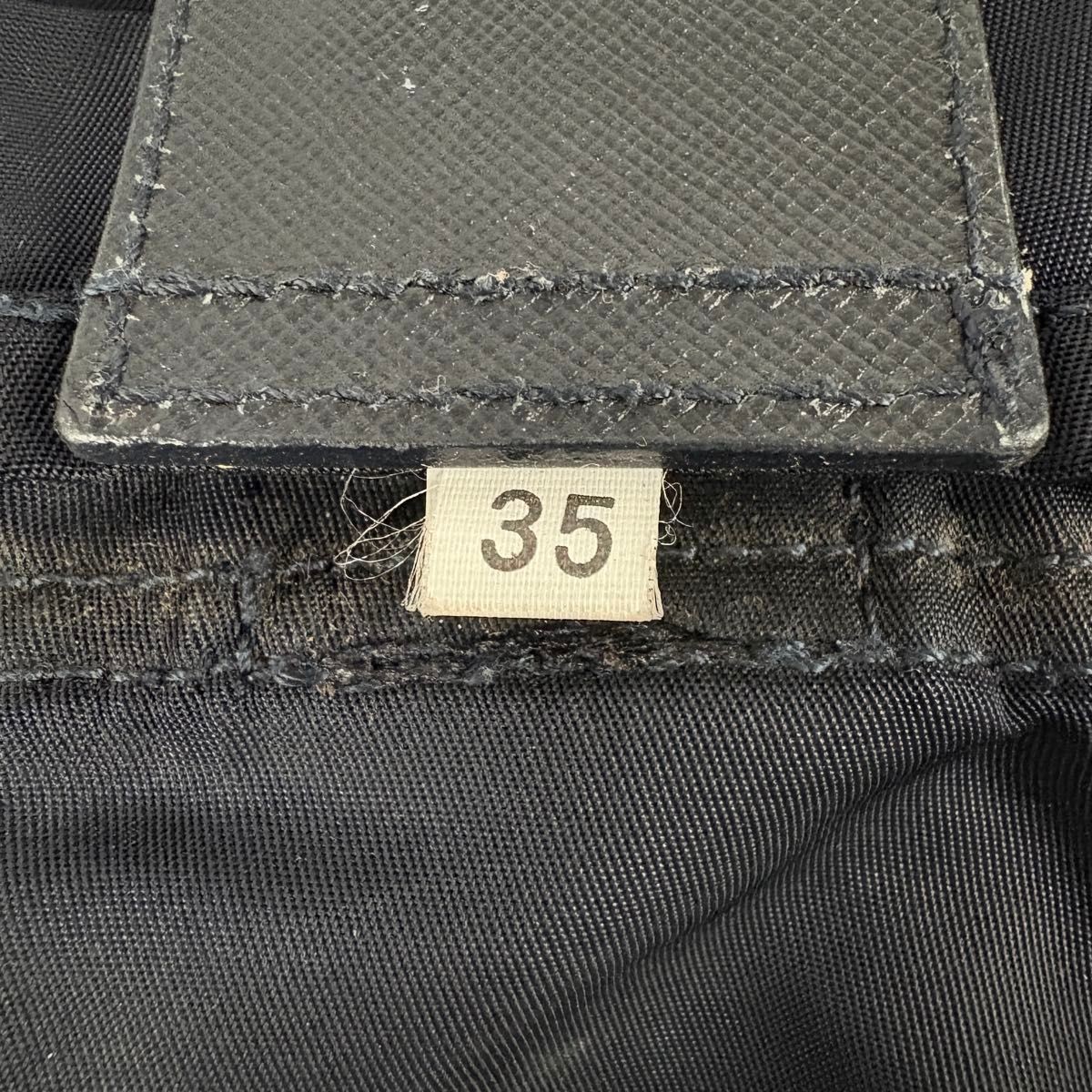 PRADA backpack tessuto nylon triangular logo navy… - image 16