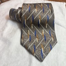 Stafford Executive Tie 100% Silk Made In USA Taupe 59” Long X 4” Wide Pre-owned