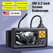 5M 4.3inch Handheld Industrial Endoscope Borescope 8mm Inspection Snake Camera 