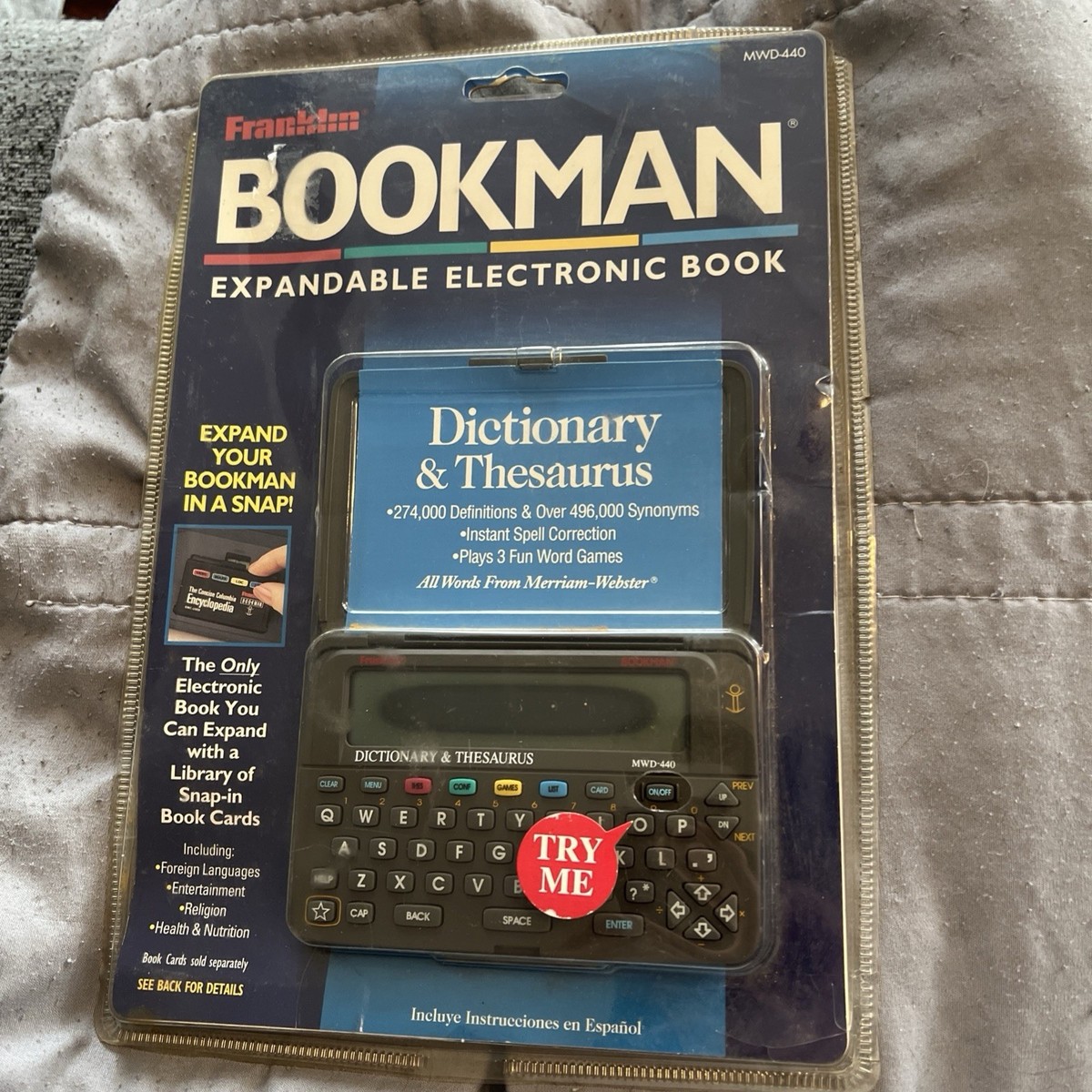 Franklin Bookman Dictionary and Thesaurus Mwd-440 B44 for sale