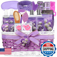 Luxury 24-Piece Body Gift Set for Women Spa Gift Basket Lavender Home Spa Face R