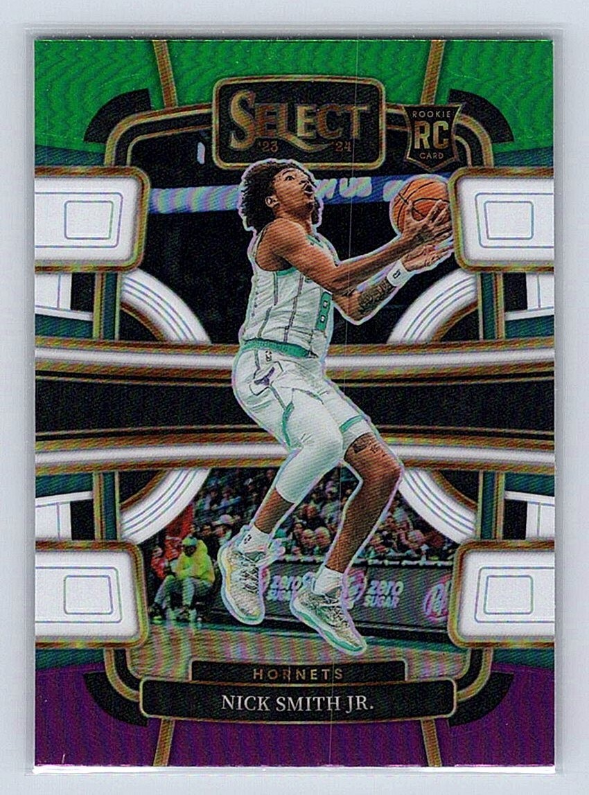 2023-24 Panini Select Concourse Nick Smith Jr. #89 Green White Purple Prizm (RC)