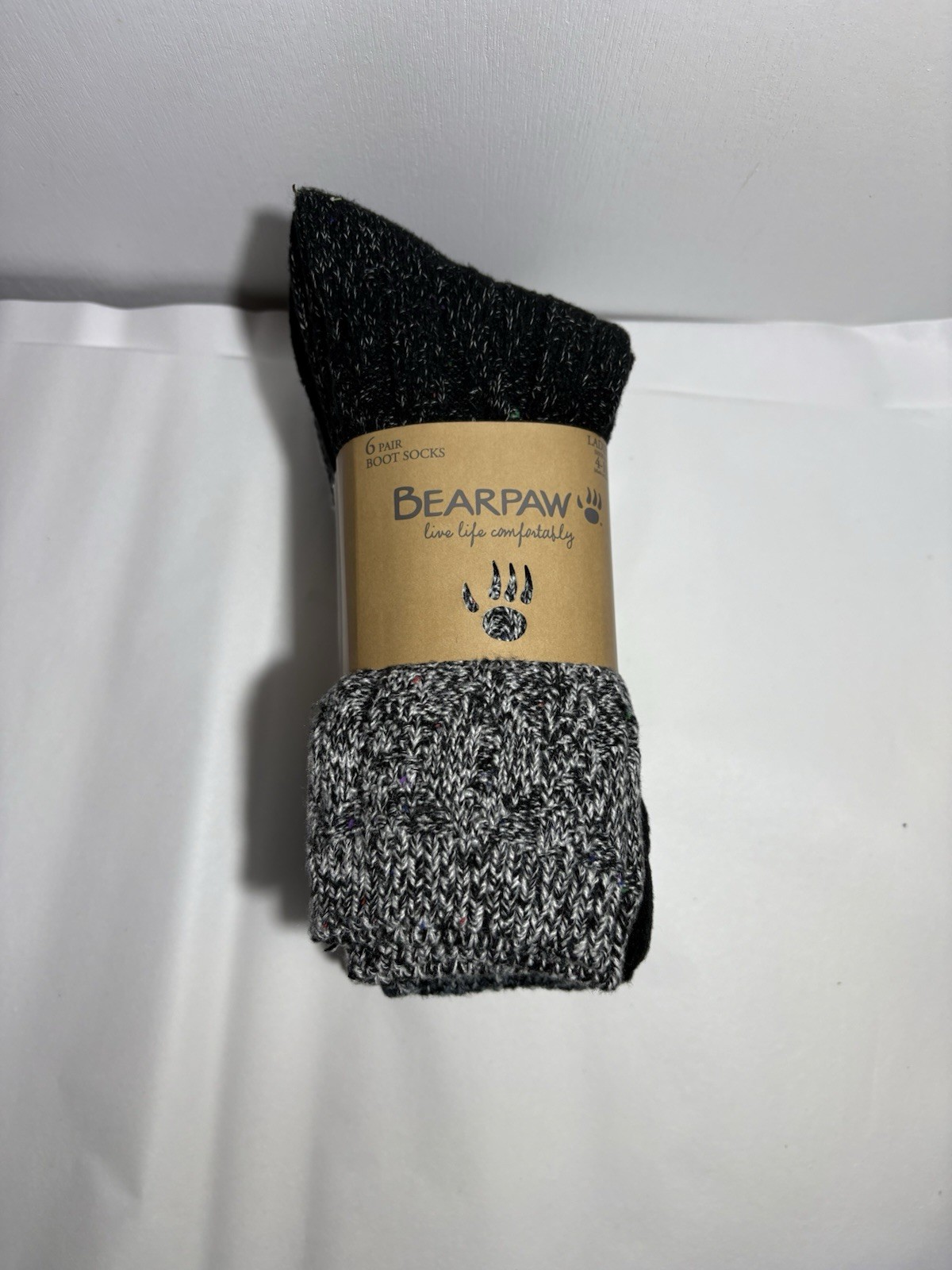 BearPaw Women's 6-Pair Boot Socks, Multicolor, Fits Shoe Size: 4-10