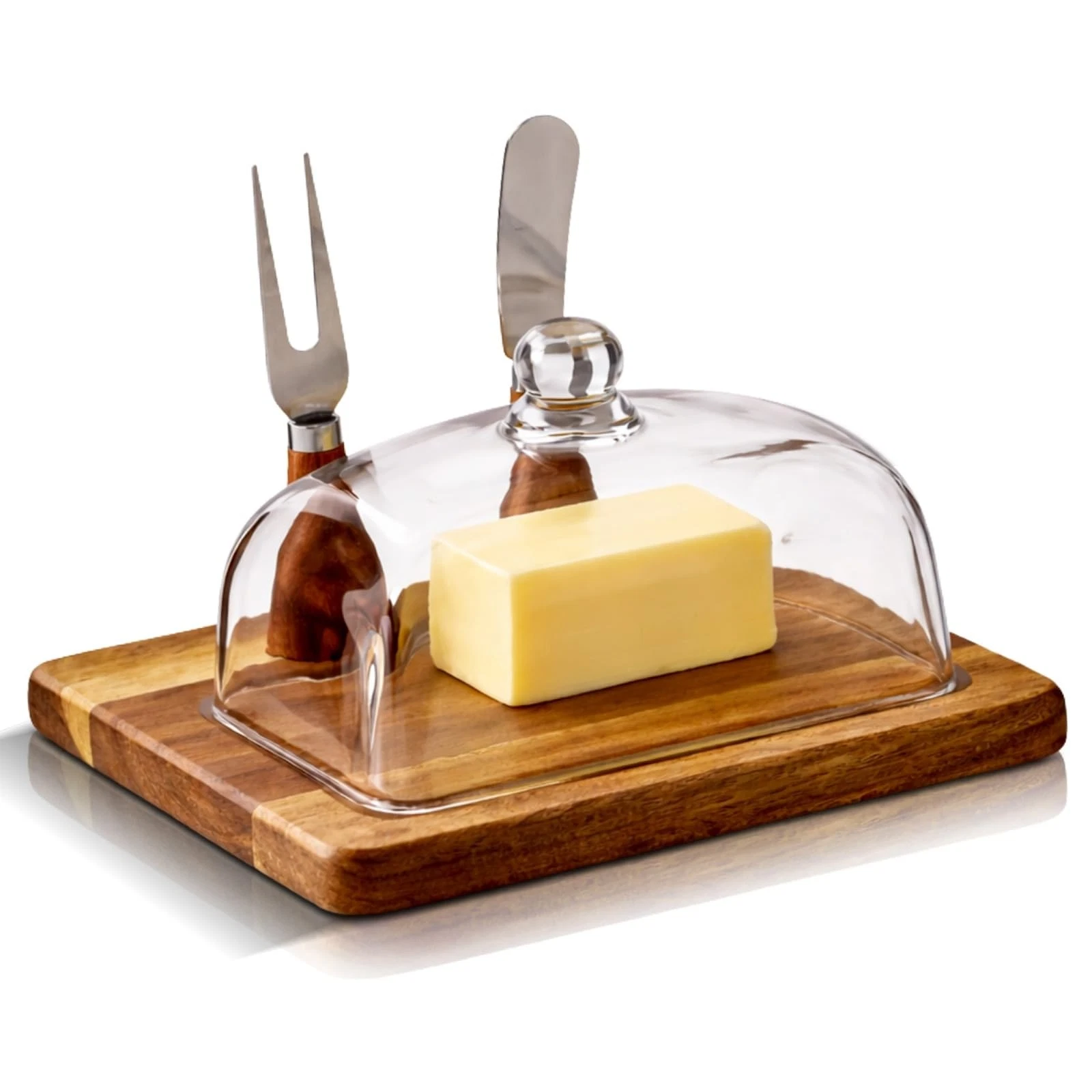 Butter Dish with Lid and Set - Elegant Glass Butter Dish for Countertop – Woo...