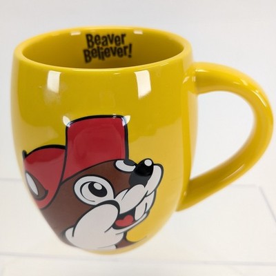 Buc-ee's Yellow Beaver Believer Coffee Mug Cup Beaver Logo - Bucees