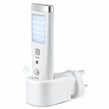 RECHARGEABLE LED EMERGENCY LIGHT PLUG IN POWER FAILURE TORCH SENSOR 2 IN 1 LIGHT