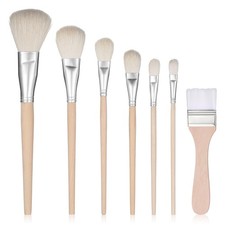 JJUNW Mop Brush for Acrylic Painting, 7PCS Assorted Size Paint Brushes Versat...