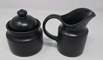Pfaltzgraff  ''MIDNIGHT SUN'' ~ Creamer & Sugar Bowl w/Lid