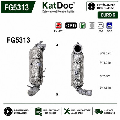   DPF Partikelfilter Citroen DS Opel Peugeot 1.2 PureTech Euro 6