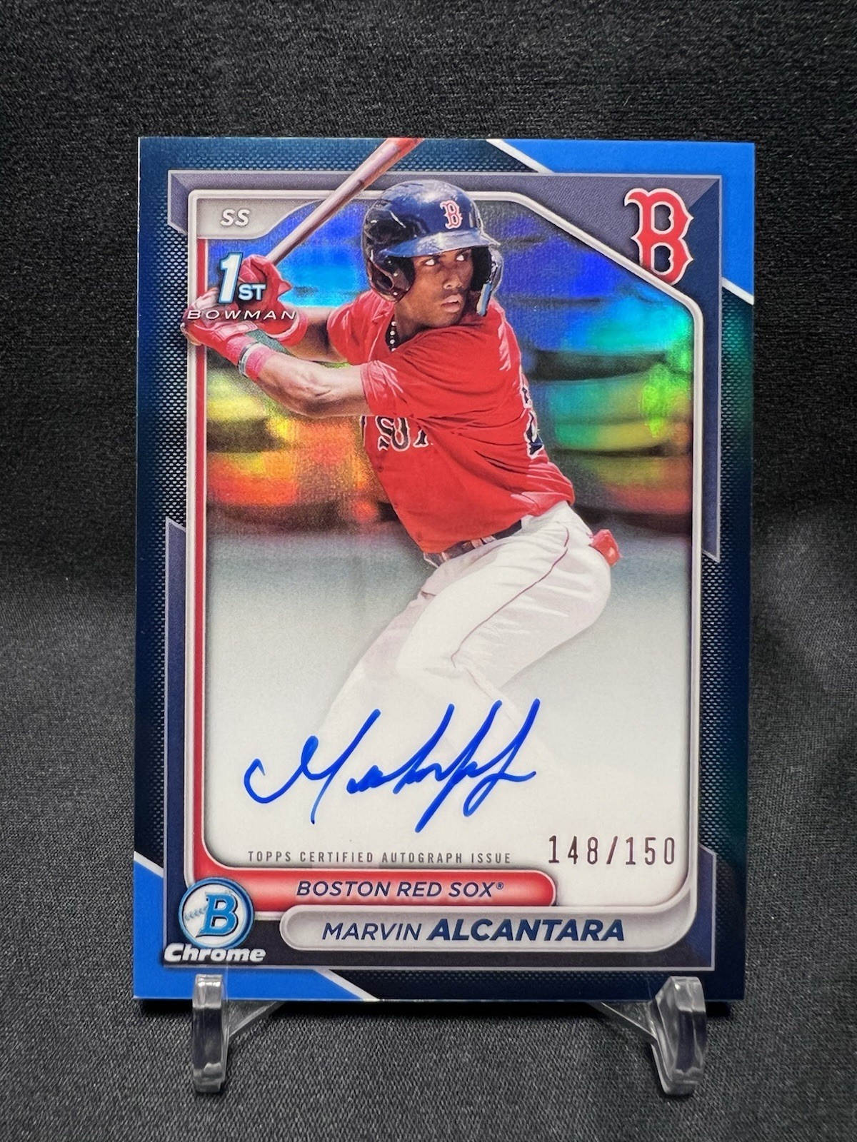 2024 Bowman Chrome #CPA-MA Marvin Alcantara 1st Blue Refractor Auto /150