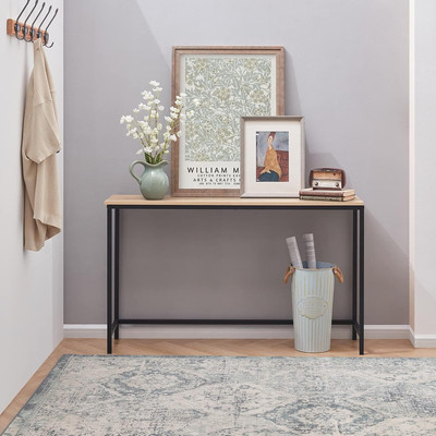 Lifewit 39.4 Inch Console 39.4''L X 11.8''W X 28.3''H, Light Oak 