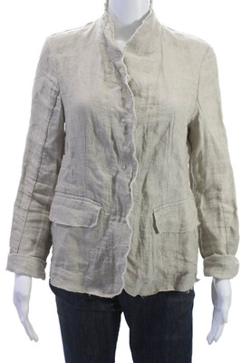 Kristensen Du Nord Womens Beige Basic Jacket Long Sleeve Button Size 1