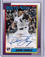 Drew Thorpe 2025 Topps 35th Auto 1990 Topps Chicago White Sox