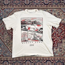 Abercrombie And Fitch Red Bull Racing 2024 T Shirt Size Large Cream