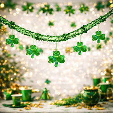 1.8x2.7m St. Patrick's Day Clover Hanging Irish Party Decorations