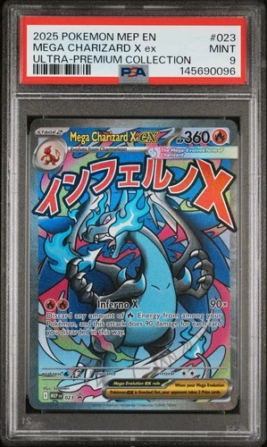 2025 POKEMON MEP PROMO ULTRA-PREMIUM COLLECTION #023 MEGA CHARIZARD X EX PSA 9