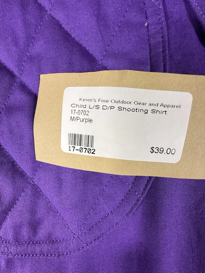 NWT Kevin’s Plantation Hunting Shirt Long Sleeve Shooting Youth Medium Purple - Image 2 of 4