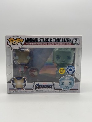 Funko Pop Marvel Avengers Morgan Stark & Tony Stark Exclusive Glows in the Dark