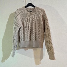 COS Chunky Cable Knit Jumper Cream Beige Wool Blend – XS New Without Tags