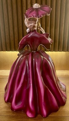 Vintage 1950s Florence Ceramics Vivian Doll With Purple Dress And