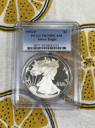 1994-P American Proof Silver Eagle Coin PCGS PR70 DCAM 🔥🔥🔥
