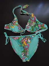 Vintage Body Glove Bikini 2 Piece Swimsuit Floral/Trippy Size Medium