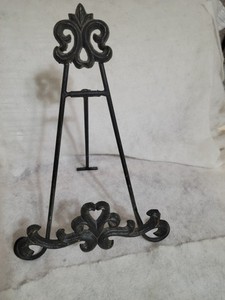 Black Metal Decorative Display Easel 12" Ht Unbranded