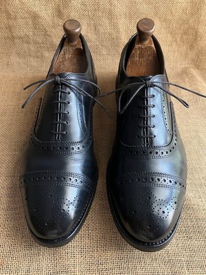 Brooks Brothers X Allen Edmonds Strand schwarze Leder Oxford Schuhe Größe...
