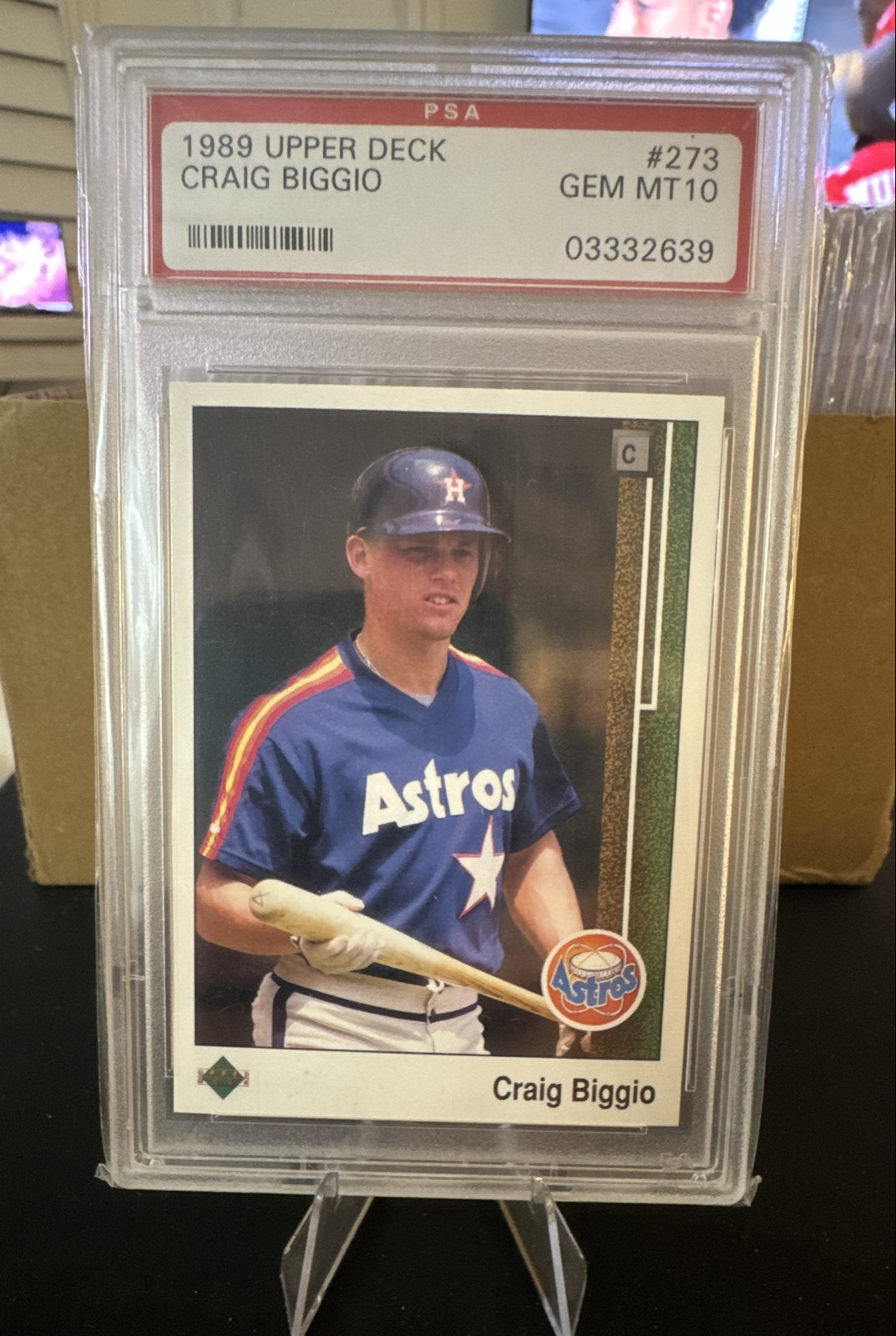 Craig Biggio 1989 Upper Deck RC #273 PSA 10 GEM MINT