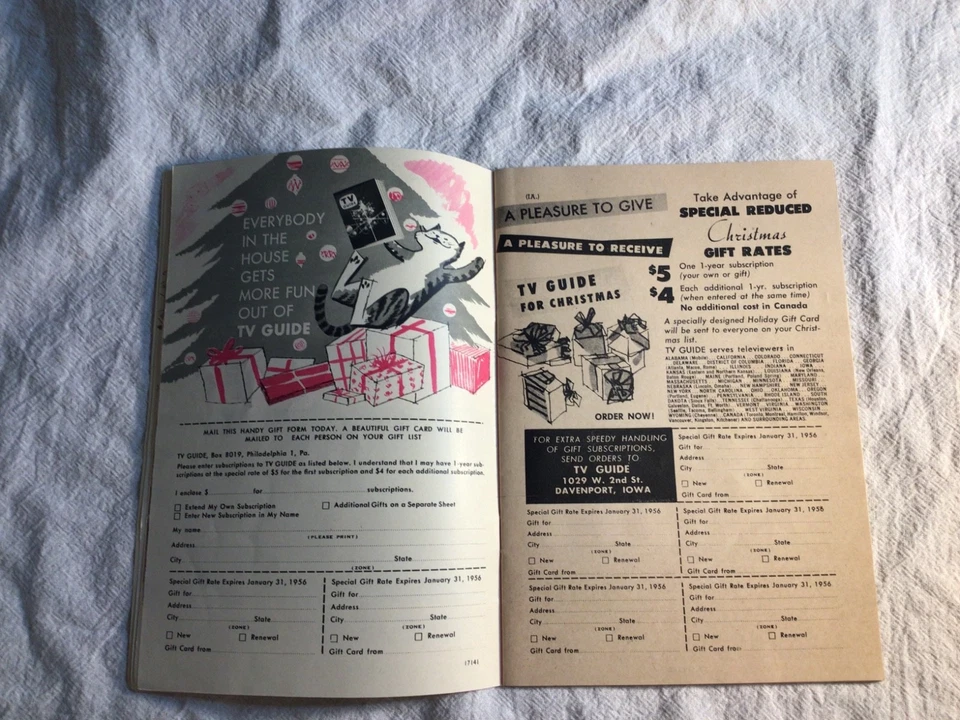 TV Guide December 10, 1955 Lucille Ball! No label. Excellent condition. IOWA ed - Image 4 of 4