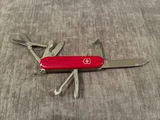 Victorinox Super Tinker Swiss Army 91mm Red Multi-Tool Pocket Knife - Great Cond