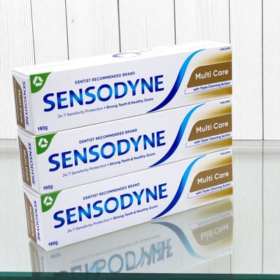 Sensodyne Multi Care Toothpaste Sensitivity relief reduce plaque 160g pack of 3