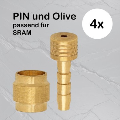 Olive und Pin (4 Paar) für SRAM / Avid hydraulische Bremse, Bremsleitung