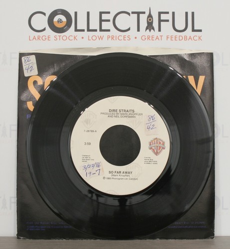 DIRE STRAITS - SO FAR AWAY - WARNER 1983 - PS - 7" SINGLE 45🔥 - Picture 3 of 3