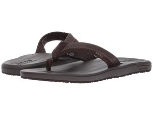reef men's leather contoured cushion sandal