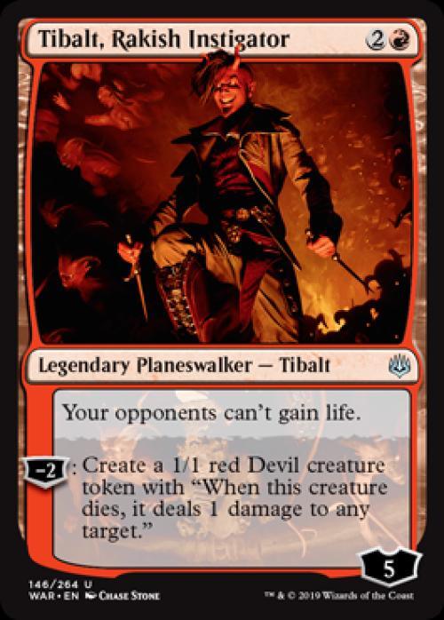 MTG - Tibalt, Rakish Instigator - War of the Spark - Light Play - Normal