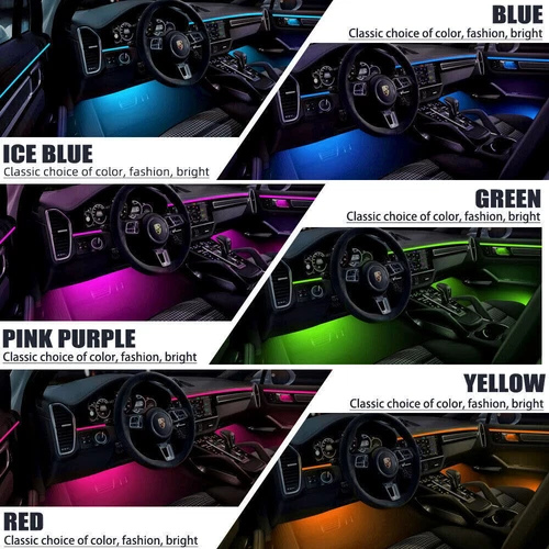 Symphony Full RGB LED Car Interior Acrylic Light Ambient Strip Light APP Control - Picture 8 of 16