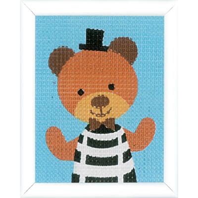 Vervaco Stickpackung ''Bär'', Stickbild vorgezeichnet, 12,5x16cm