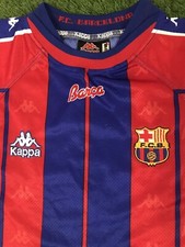RARE Barcelona 1997/98 ORIGINAL Home Shirt Vintage Kappa Football MEDIUM FIT.