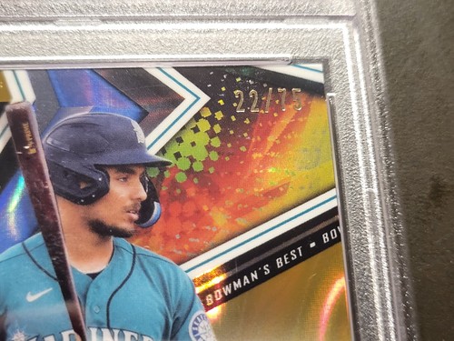 Harry Ford Topps Bowman's Best 2022 - Autographed Gold Lava Refractor PSA 9 - Picture 5 of 5