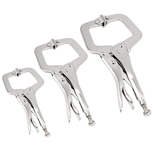KEILEOHO 6-Pack 11-Inch C-Clamp Locking Pliers Set