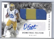 DEMETRIC FELTON 2021 PANINI CHRONICLES DRAFT PICKS ORIGINS RPA PATCH AUTO RC /99