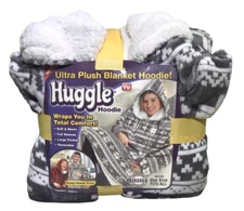 Ontel Huggle Adult Hoodie Ultra Plush Blanket Nordic One Size Fits All