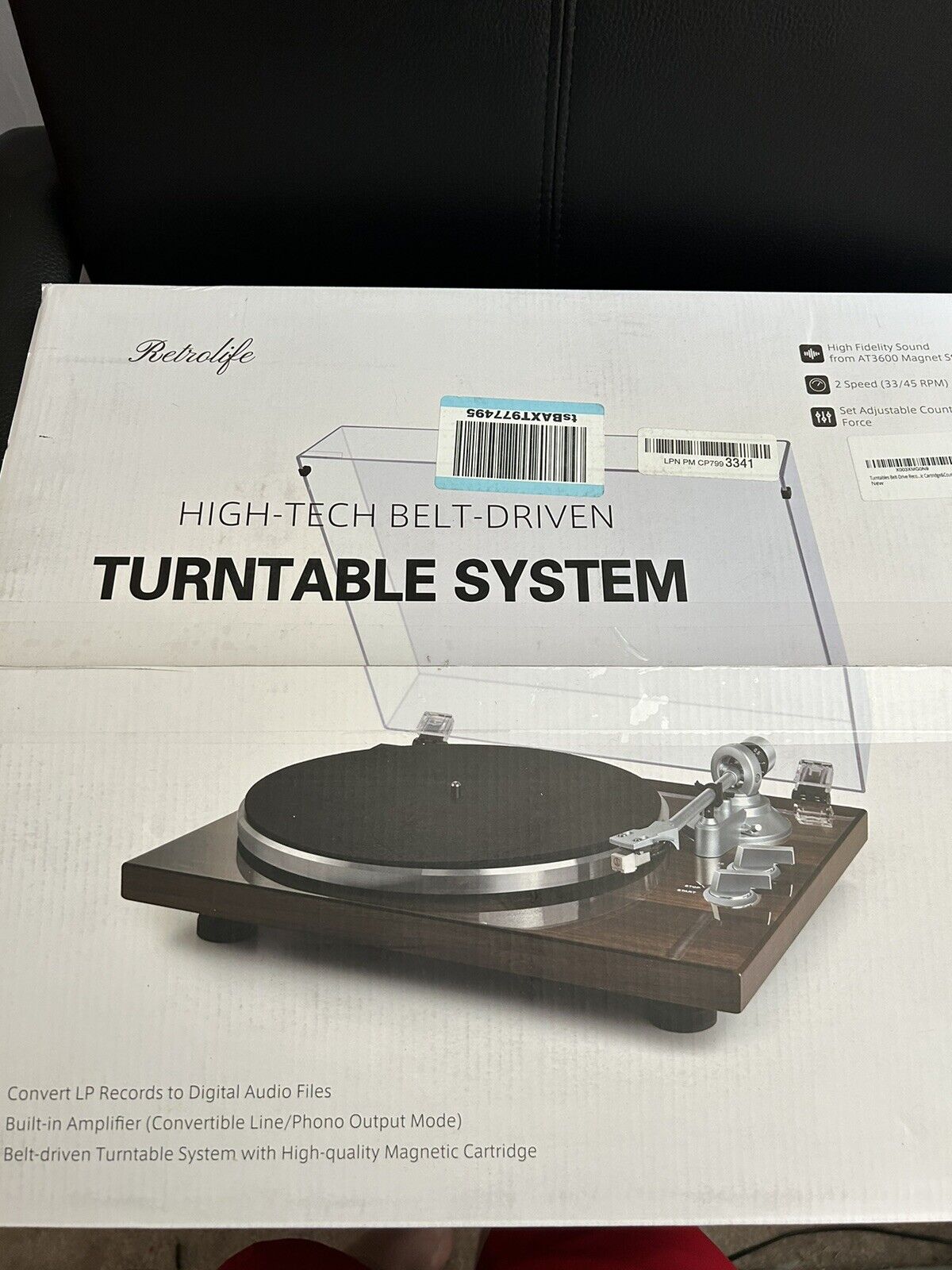 Retrolife Turntable Record Player Vinyl