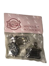 NIP Collectible Falcon Miniatures Pewter Dining Pieces
