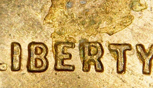 1949 D Lincoln Obverse Wheat Ears Reverse 1 Cent Lamination Error Coin 6029 - Picture 3 of 11