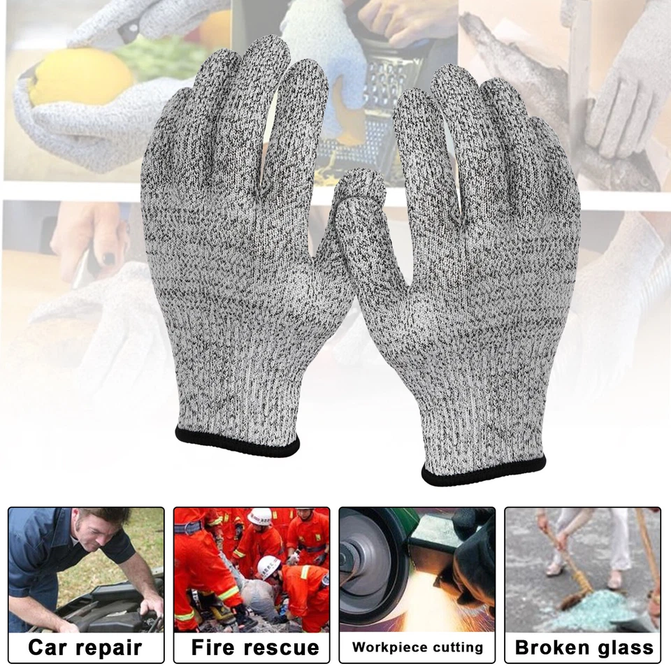 Безопасные рабочие перчатки для мясника с защитой от порезов и ударов уровень 5 защита упаковка 4 шт. США - Изображение 3 из 4