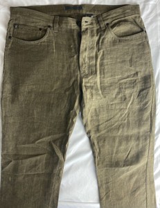 John Varvatos Hilo Marrón Lino Jeans 33 