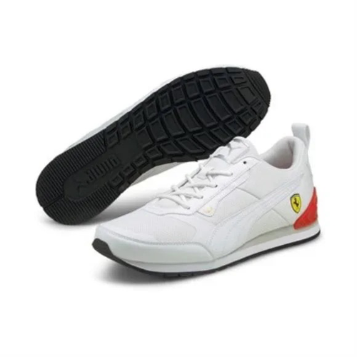 Men Puma Ferrari Track Racer Motorsport Shoes Size 13 White Red Yellow 306858 02 - Picture 7 of 12
